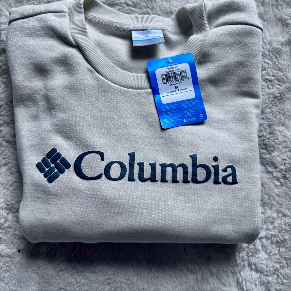Columbia Off White Sweatshirt with Grey Logo (M)